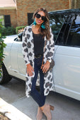 Ava Leopard Long Cardigan - Jess Lea Boutique