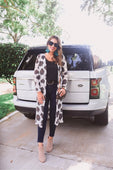 Ava Leopard Long Cardigan - Jess Lea Boutique