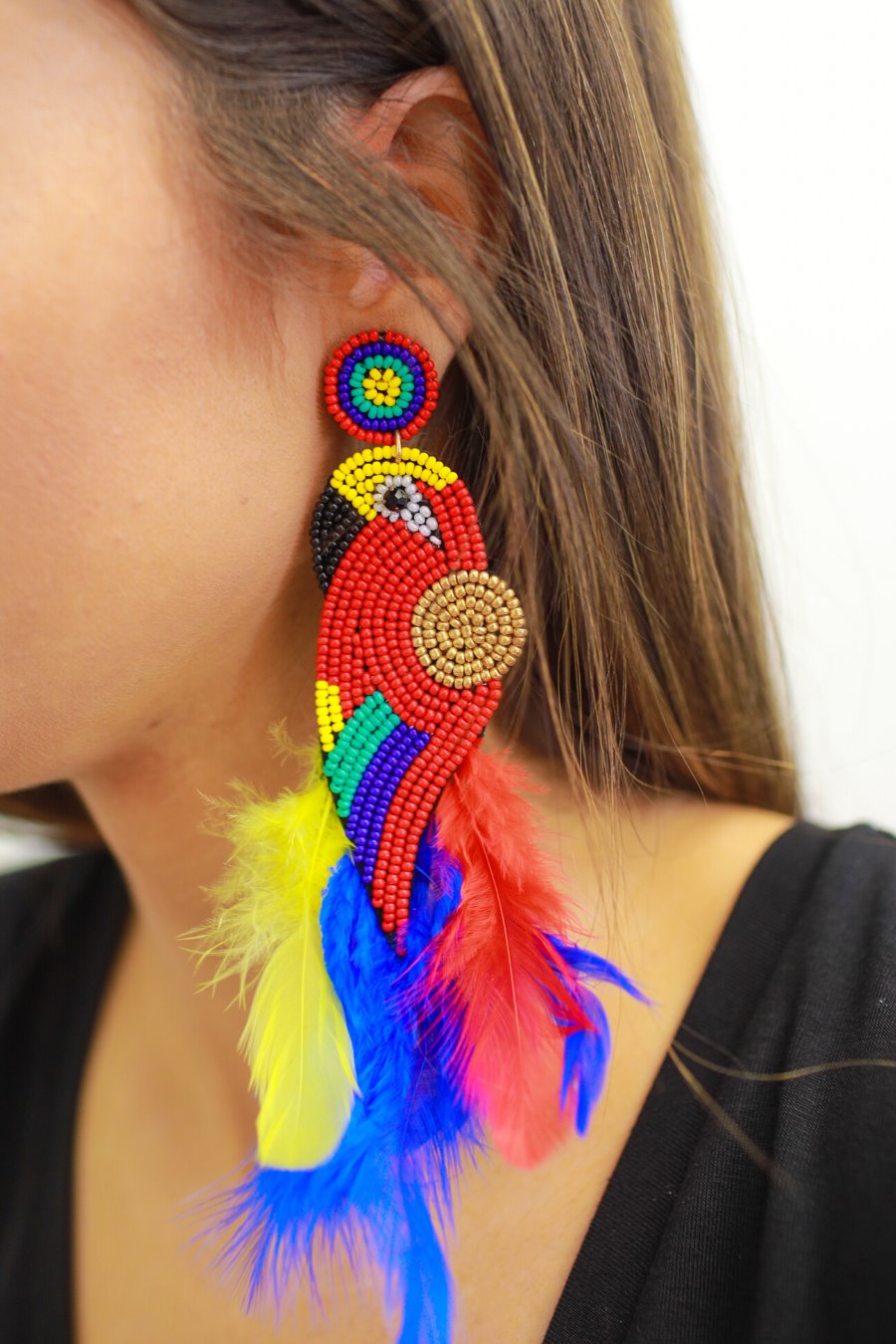 Back In Brazil Parrot Earrings - Jess Lea Boutique