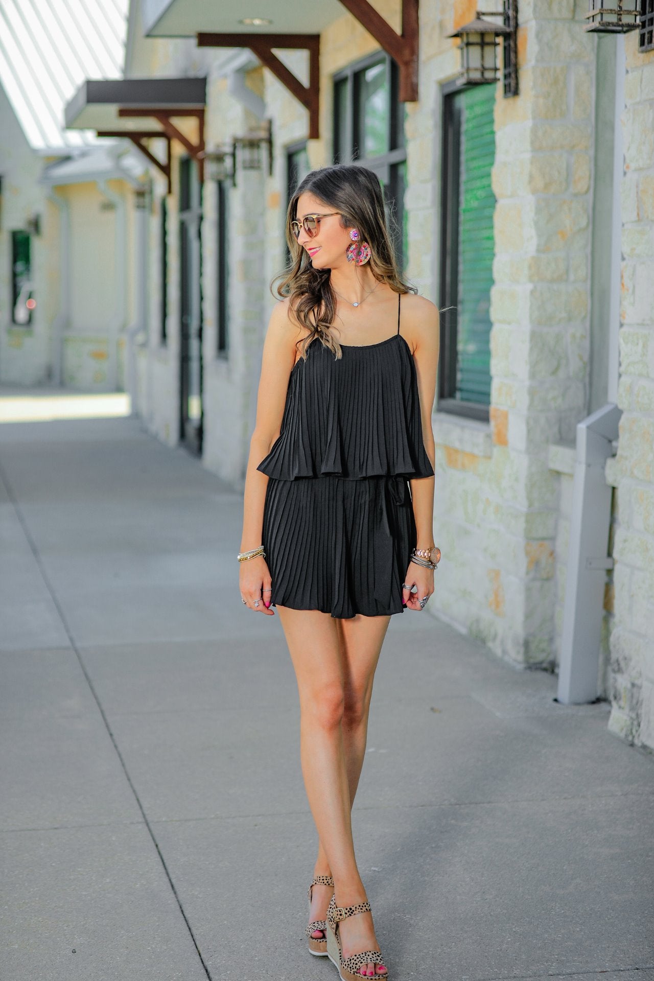 Back to Glam Pleated Romper
