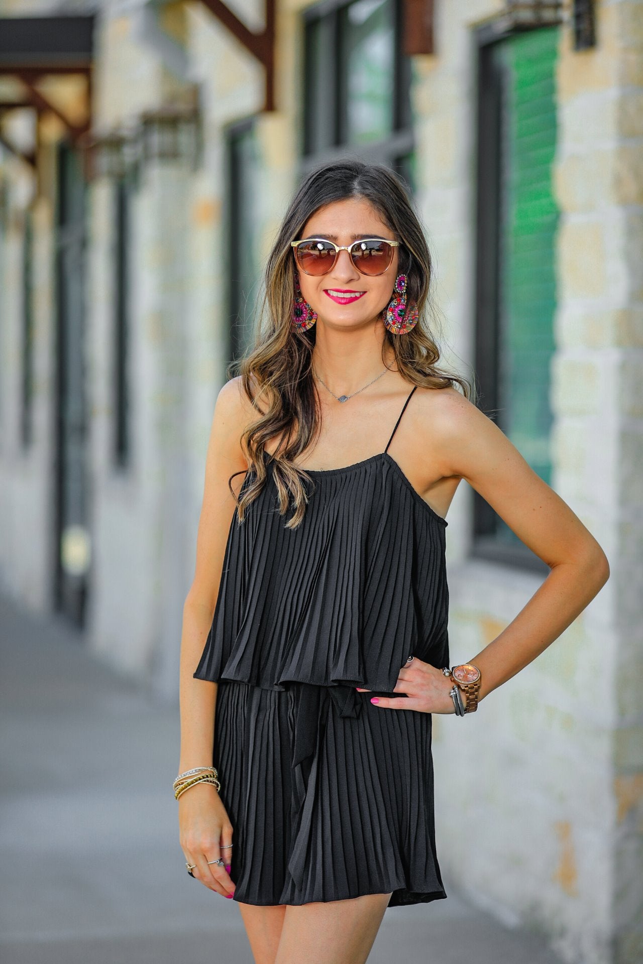 Back to Glam Pleated Romper - Jess Lea Boutique