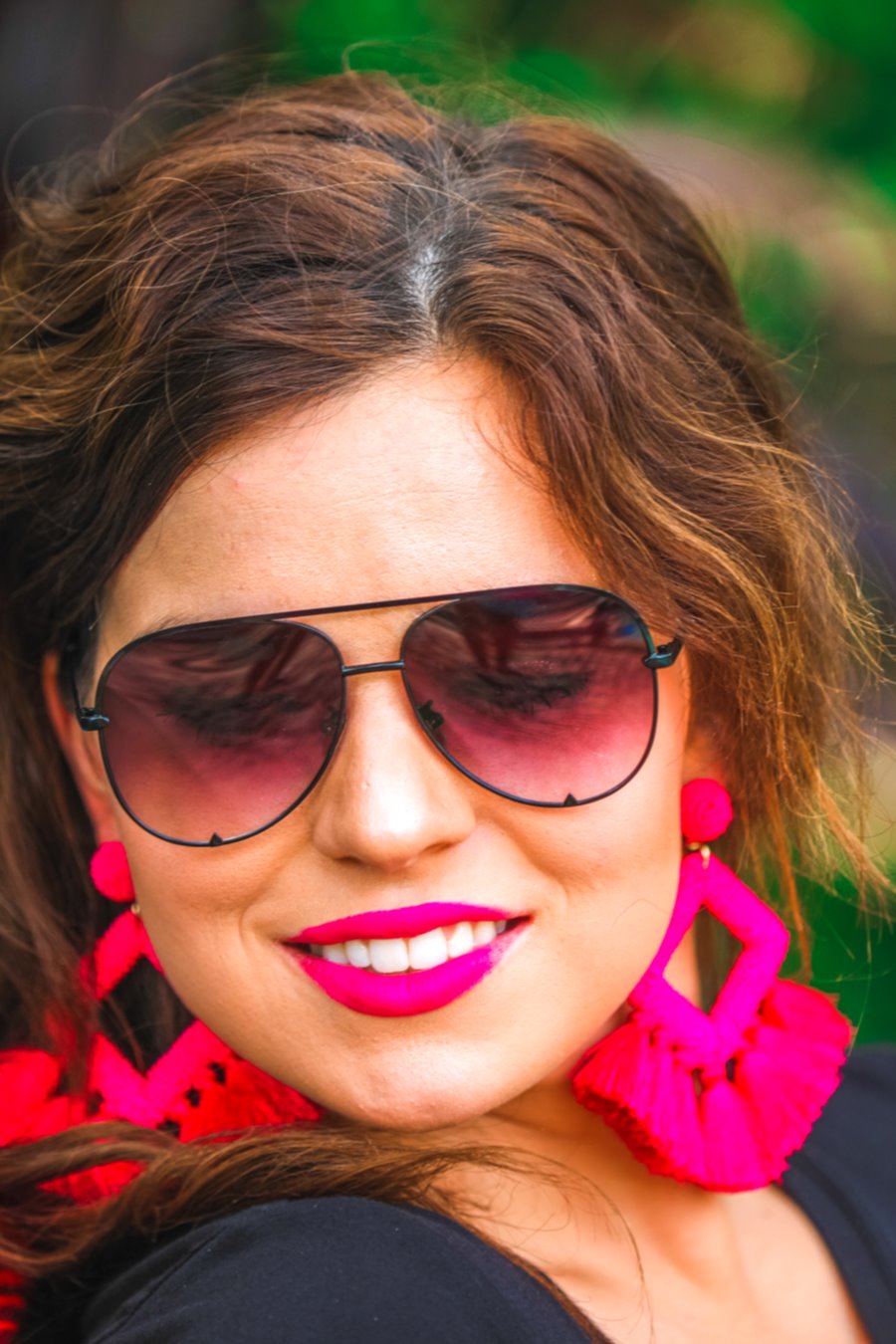Pink aviator style sunglasses | Genny