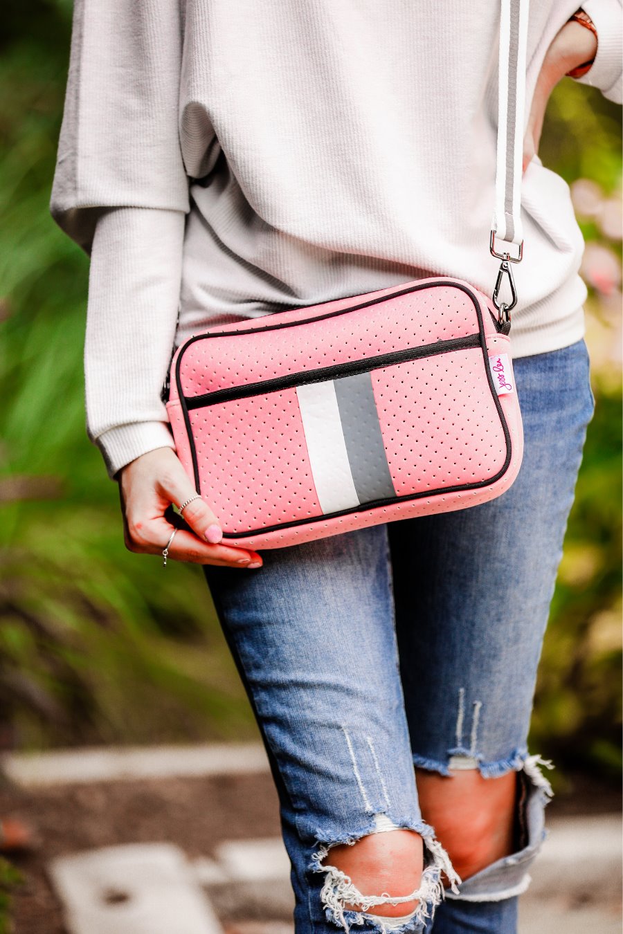 Blush Neoprene Crossbody Bag