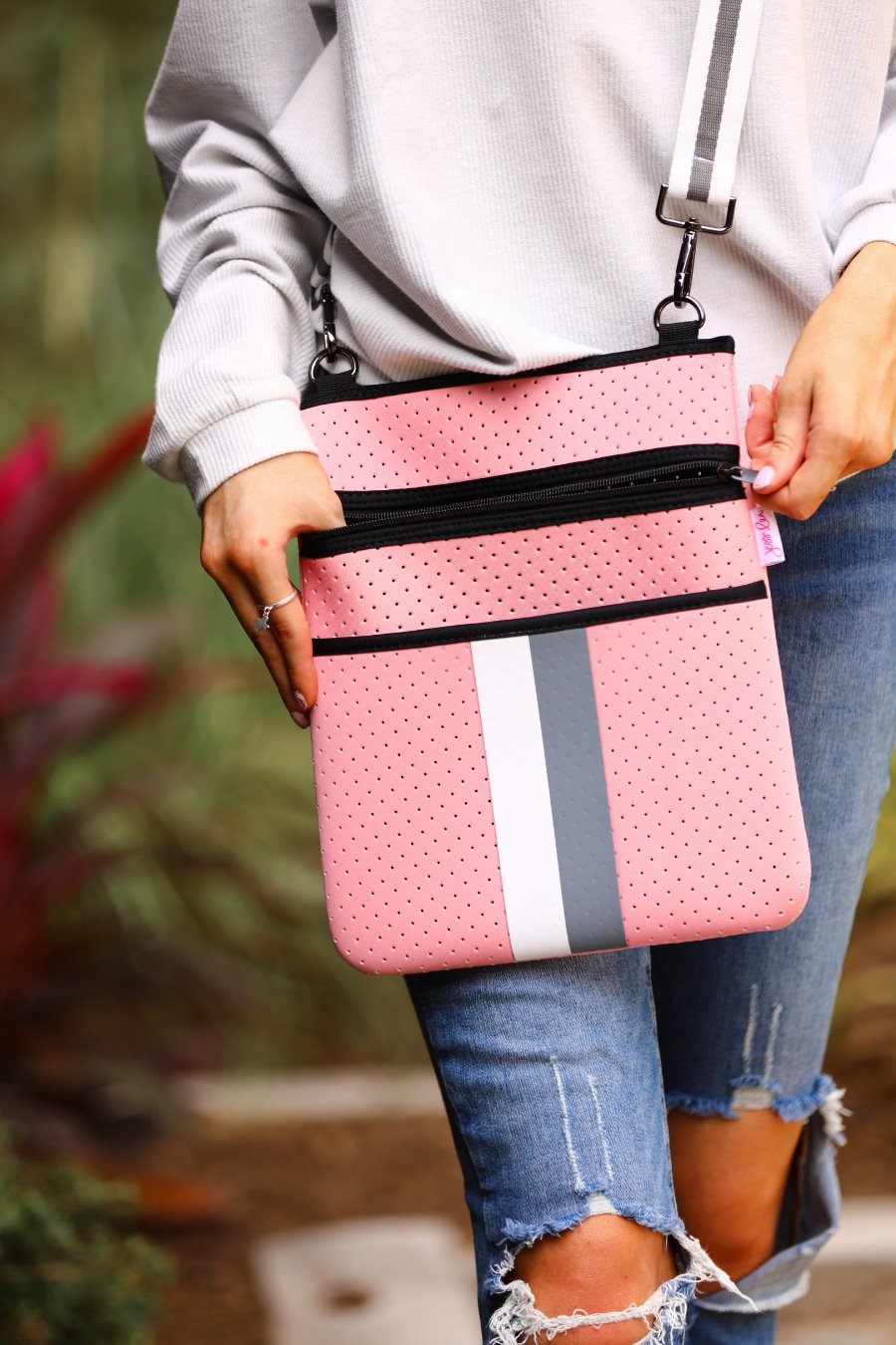 Blush Neoprene Crossbody Bag