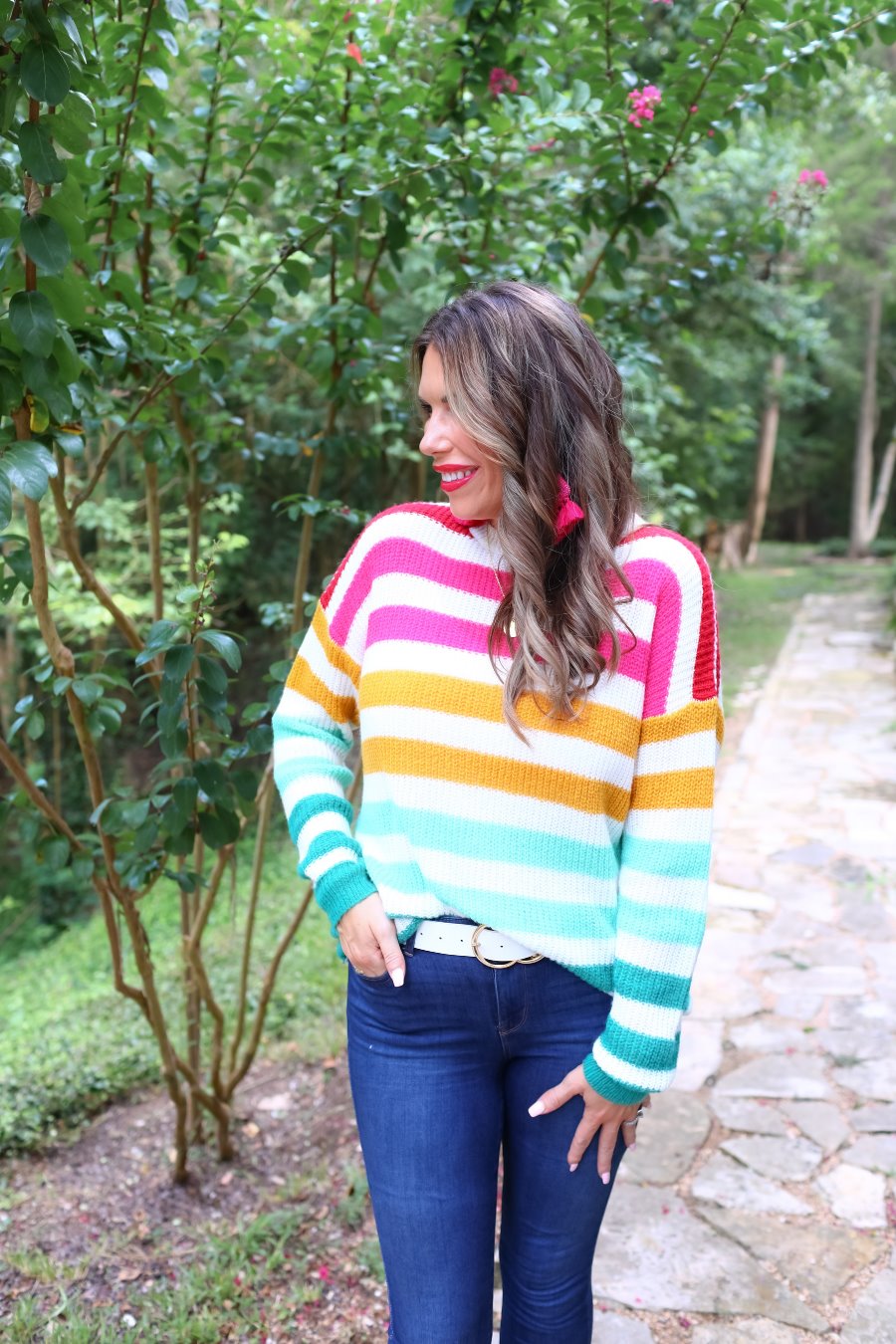 Candy Crush Striped Sweater - Jess Lea Boutique