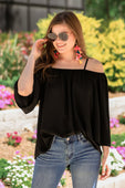 Charlotte Cold Shoulder Top - Jess Lea Boutique