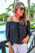 Charlotte Cold Shoulder Top - Jess Lea Boutique
