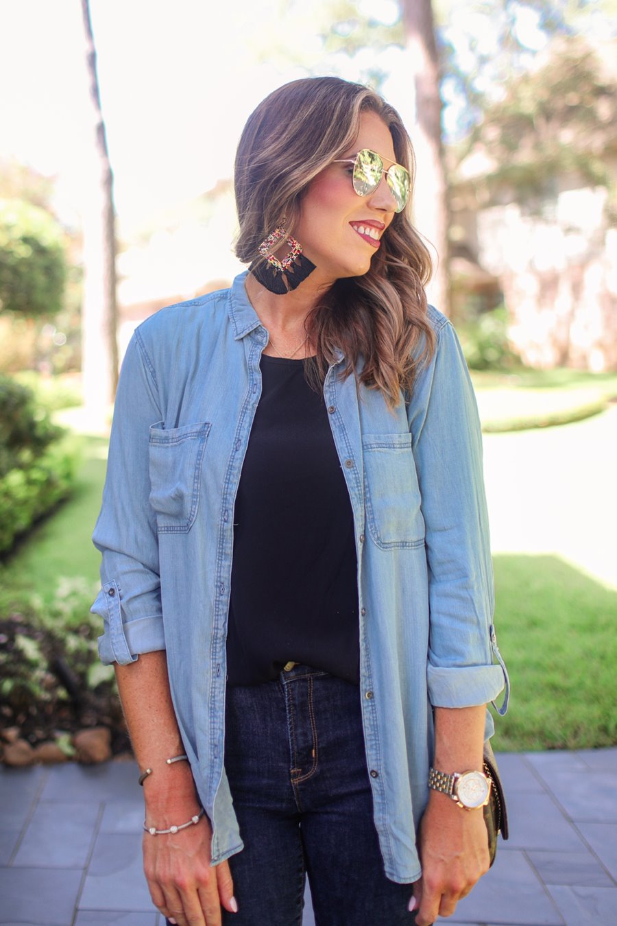 Chic Chambray Top