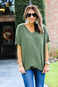 Dean Short Sleeve Pocket Tee - Jess Lea Boutique