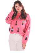 Devin Sequin Lipstick Sweatshirt