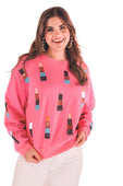 Devin Sequin Lipstick Sweatshirt