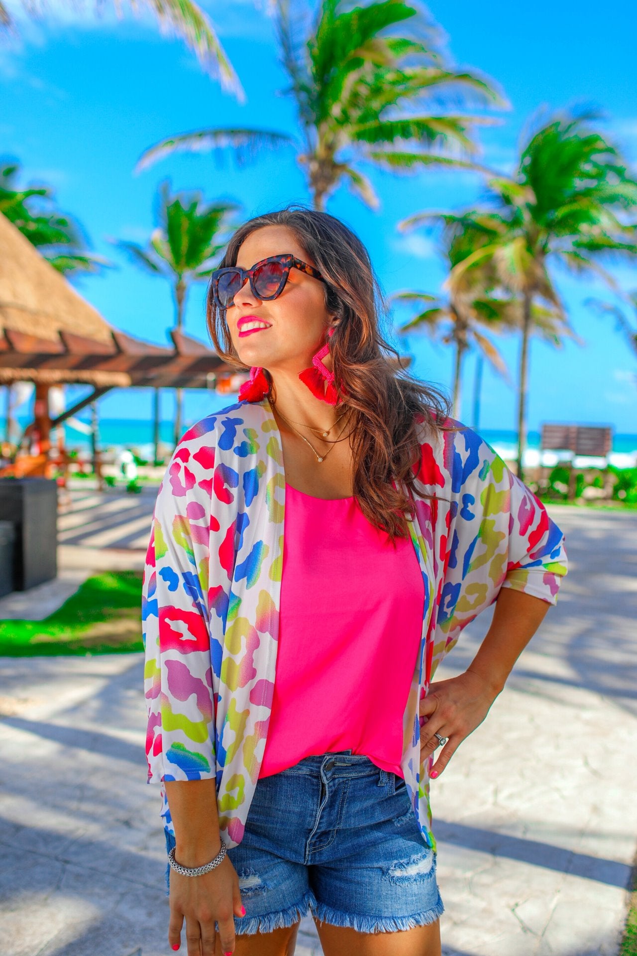 Everly Colorful Leopard Cardigan - Jess Lea Boutique