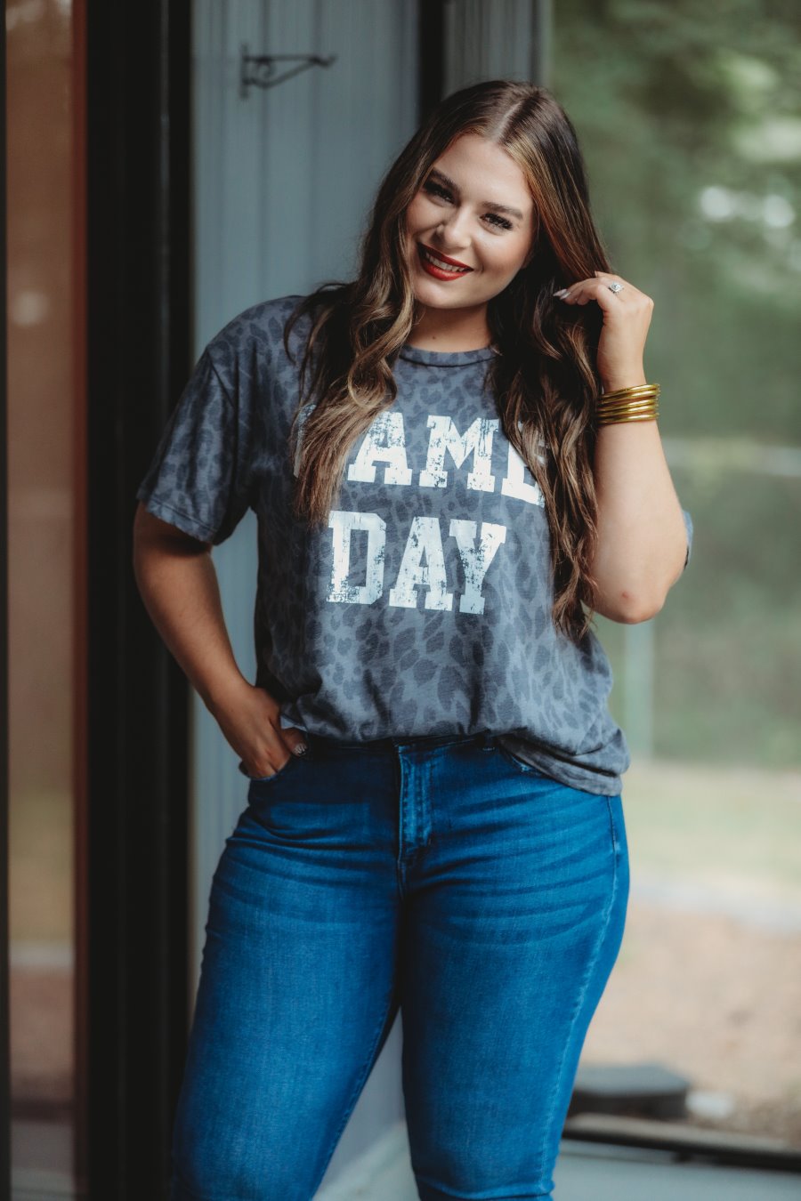 Game Day Leopard Graphic Tee - Jess Lea Boutique