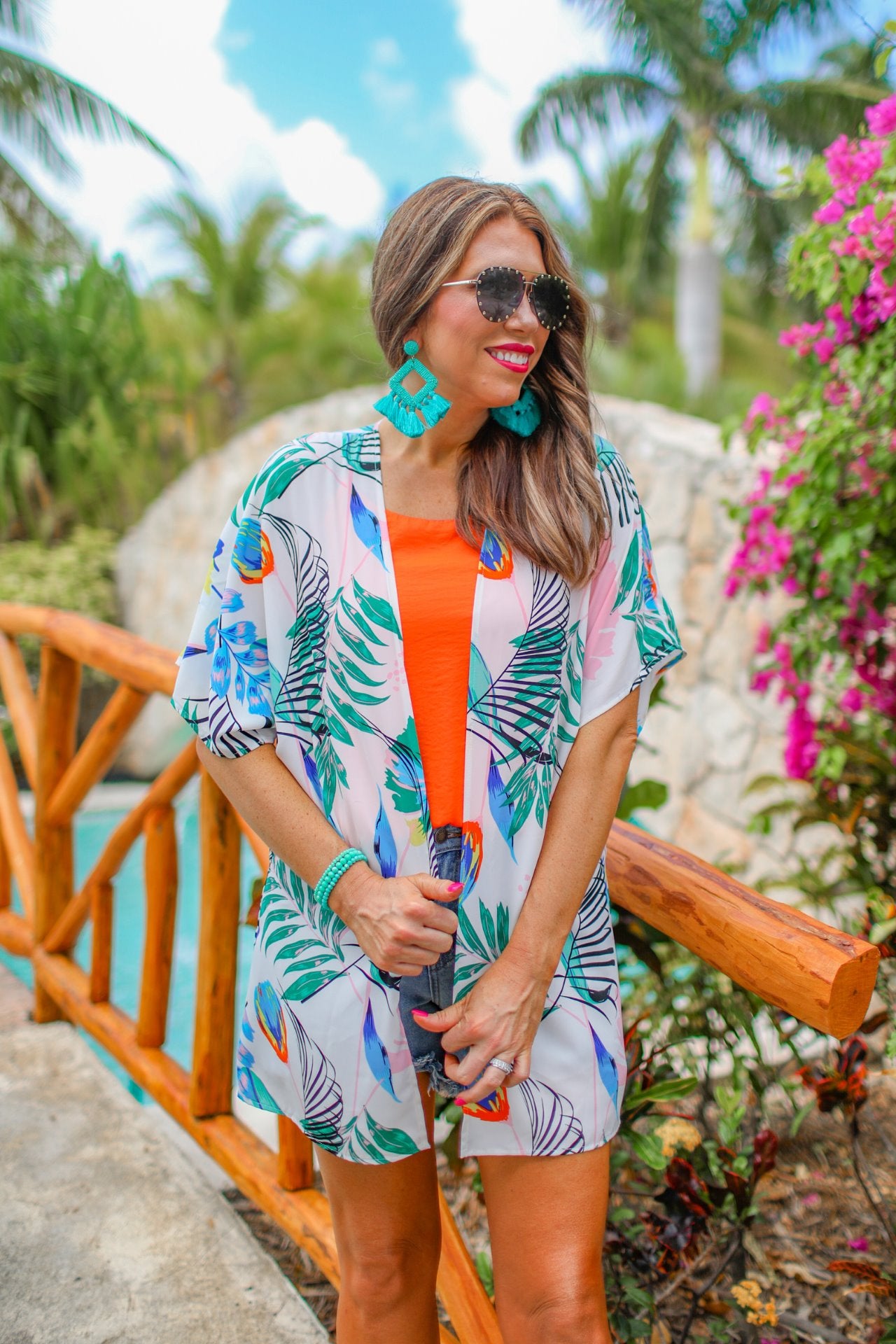 Hamptons Tropical Kimono - Jess Lea Boutique
