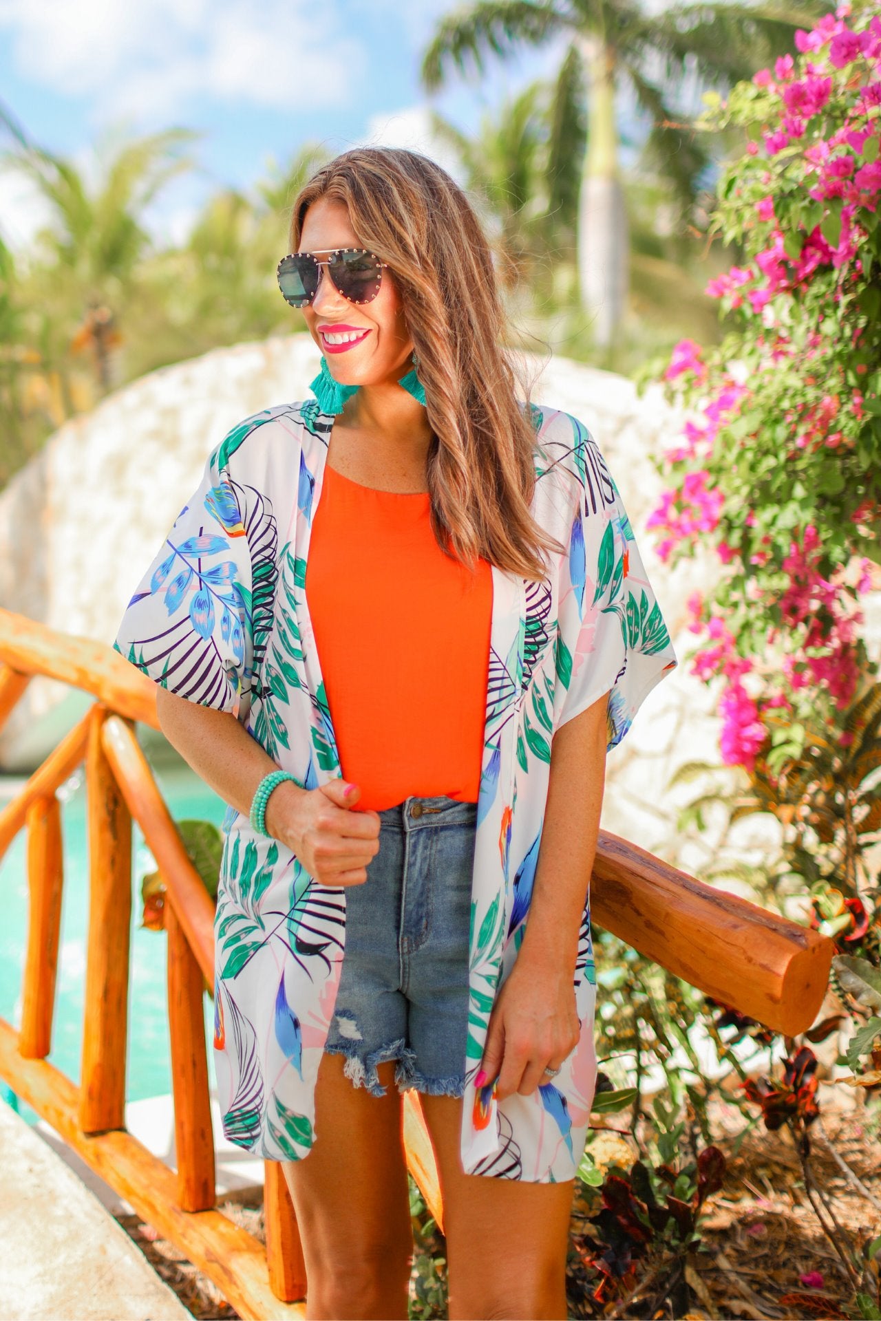 Hamptons Tropical Kimono - Jess Lea Boutique