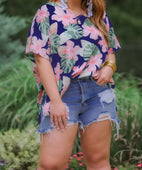Hawaiian Blues Tropical Tunic - Jess Lea Boutique