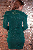 Holiday Glow Sparkle Ruched Dress - Jess Lea Boutique