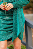 Holiday Glow Sparkle Ruched Dress - Jess Lea Boutique