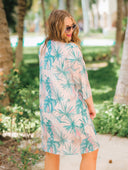 Hot Tropic Blush Palm Kimono - Jess Lea Boutique