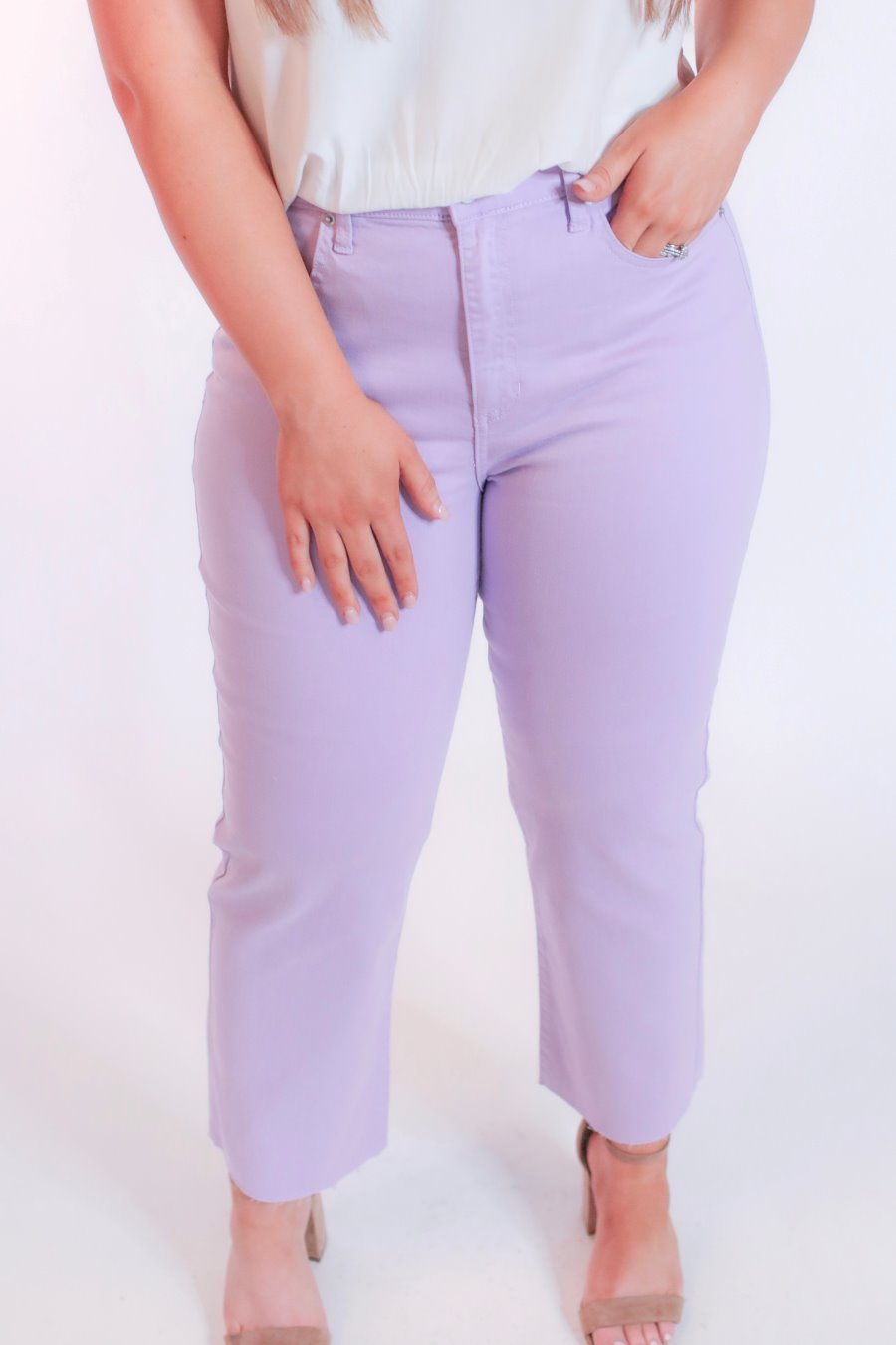 Jade Cropped Color Jeans
