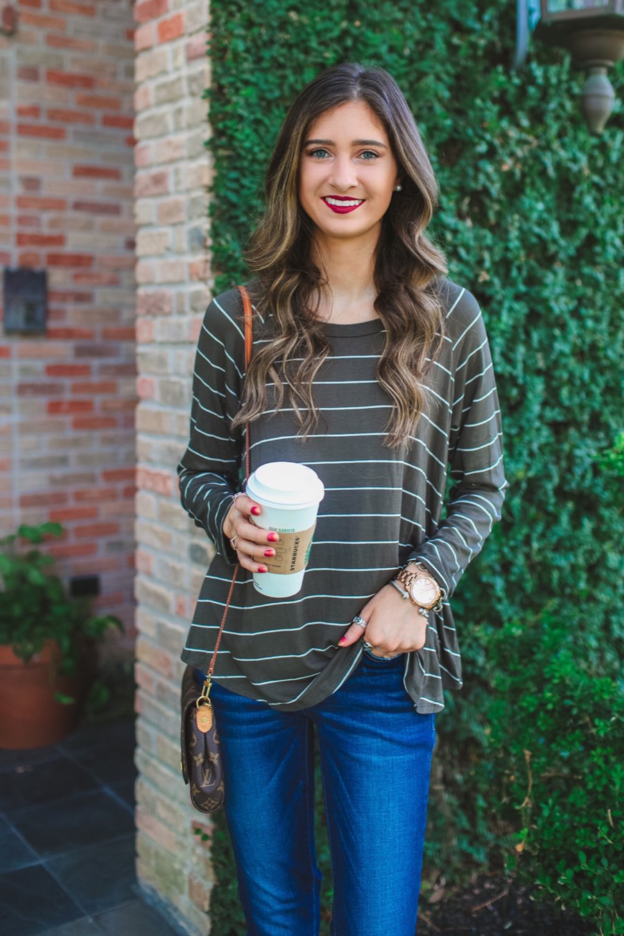 Jade Striped Long Sleeve Top by Jess Lea Boutique