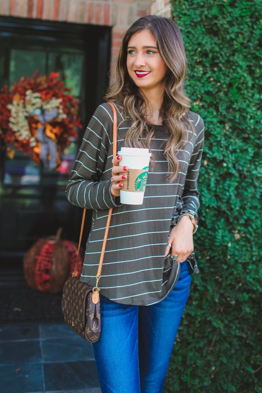 Jade Striped Long Sleeve Top by Jess Lea Boutique