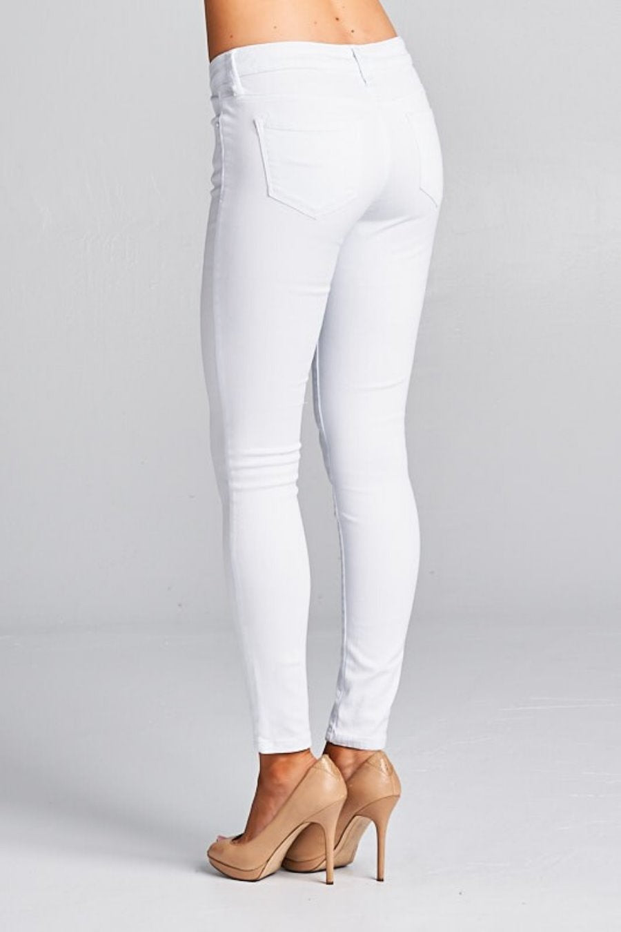 Jade White Denim Skinny Jeans - Jess Lea Boutique