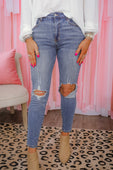 Jaelynn Medium Distressed Skinny Jeans - Jess Lea Boutique