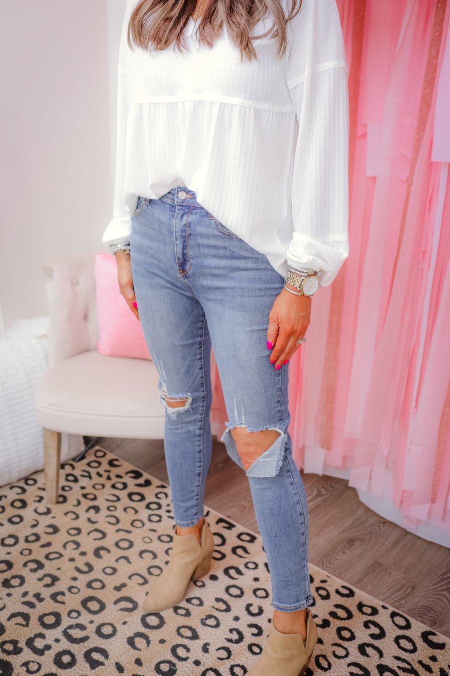 Jaelynn Medium Distressed Skinny Jeans - Jess Lea Boutique