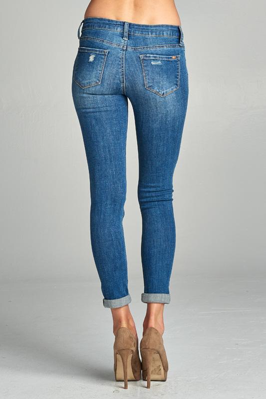 Jax Distressed Denim Skinny Jeans - Jess Lea Boutique
