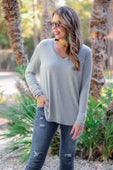 Jess Lea Basic Long Sleeve V-Neck Tee - Jess Lea Boutique