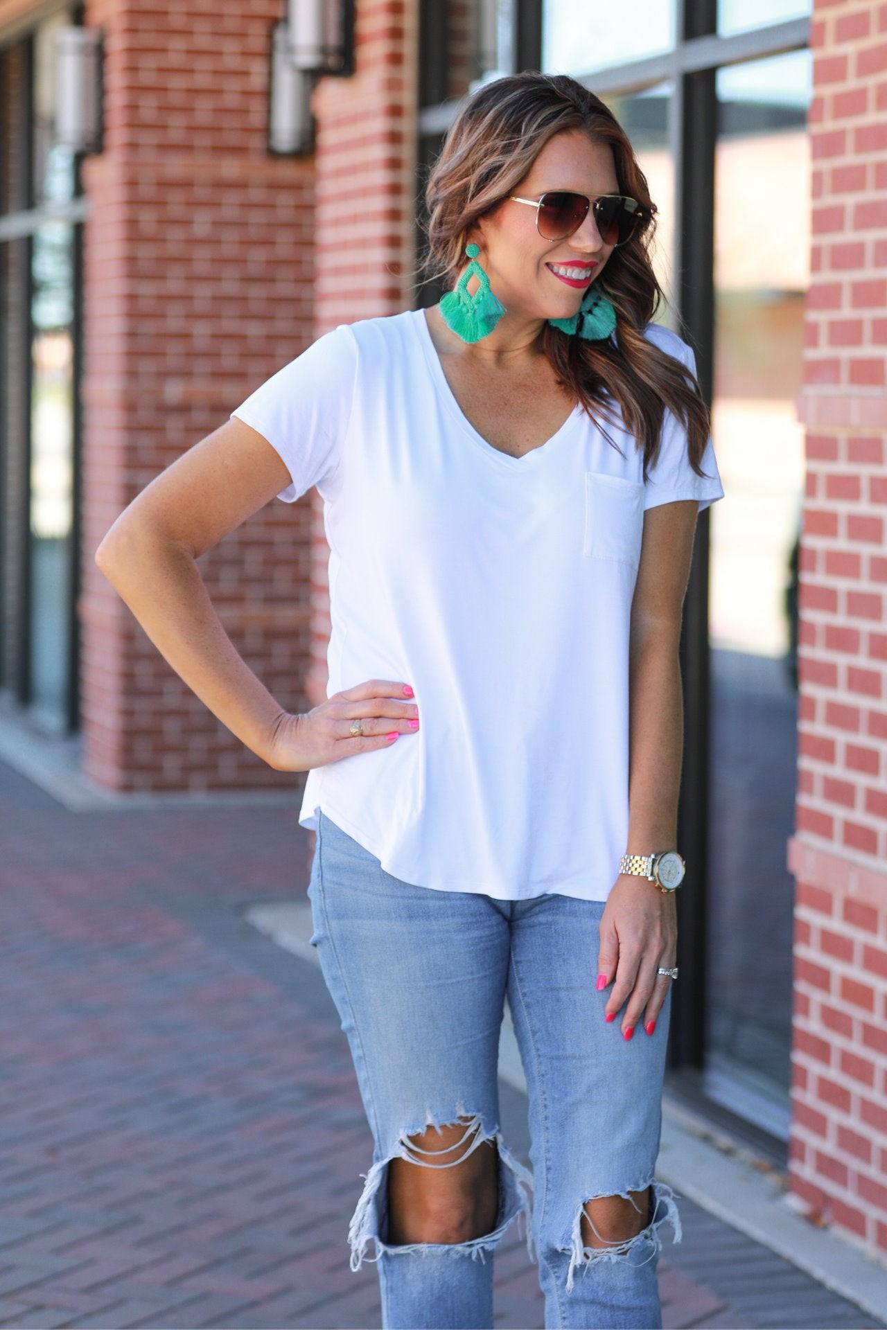 Jess Lea Basic Pocket Tee – Jess Lea Boutique