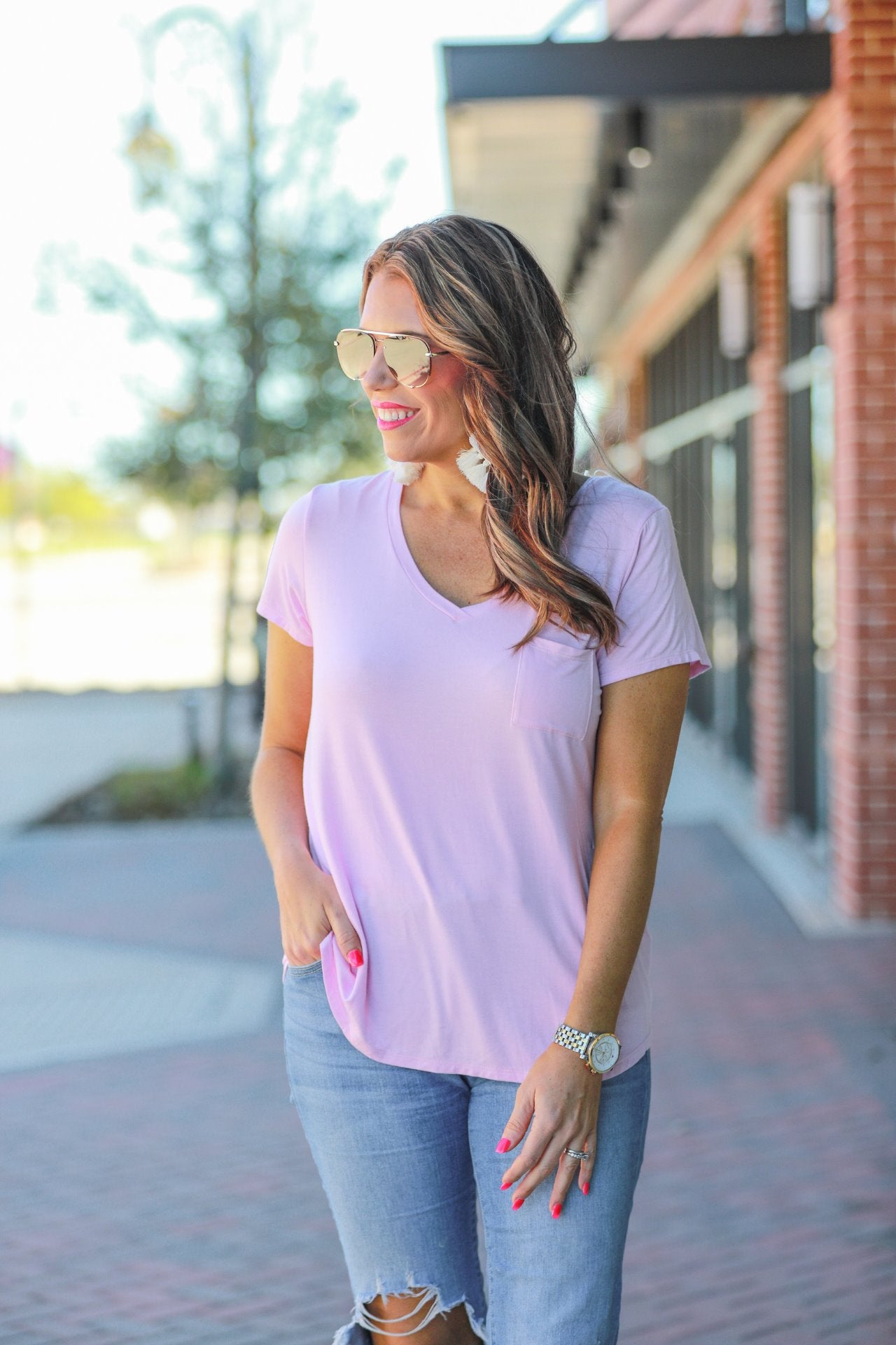 Jess Lea Basic Pocket Tee – Jess Lea Boutique