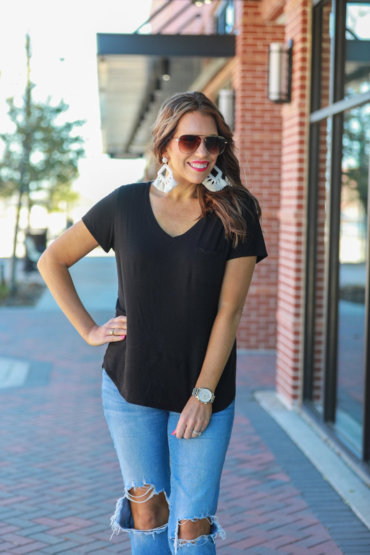 Jess Lea Basic Pocket Tee by Jess Lea Boutique