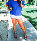 Kallie Ruffle Sleeve Top - Jess Lea Boutique