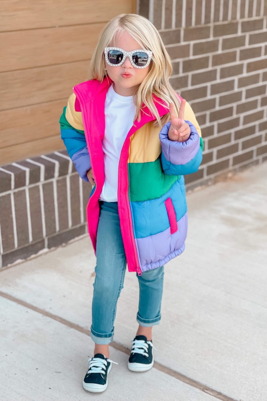 Kid's Rainbow Puffer Jacket- PREORDER