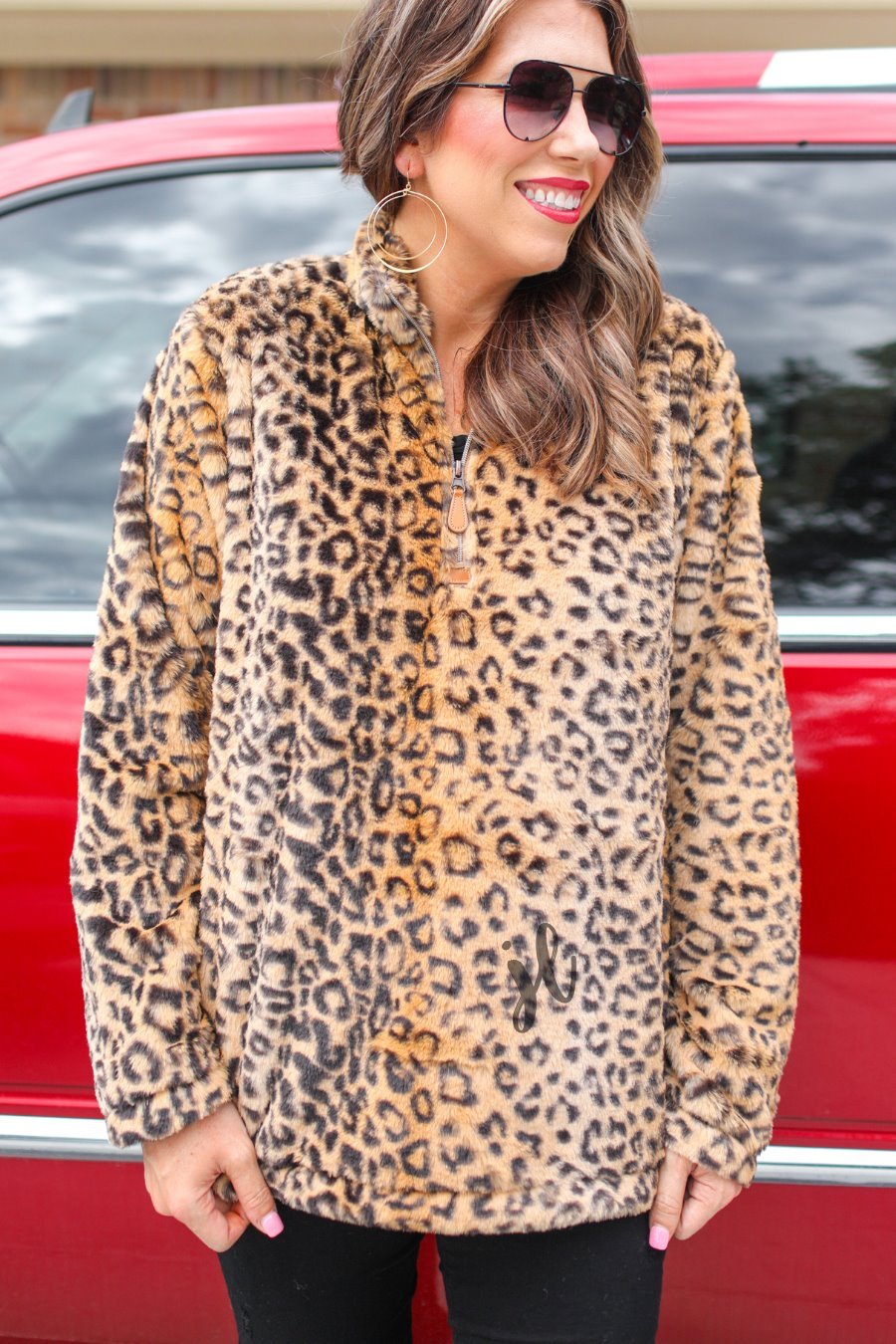 Leopard Goddess Faux Fur Pullover