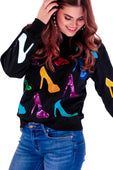 Lizzy Sequin High Heel Sweatshirt
