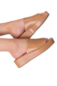 Lourdes Camel Wedge Sandal