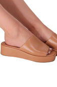 Lourdes Camel Wedge Sandal