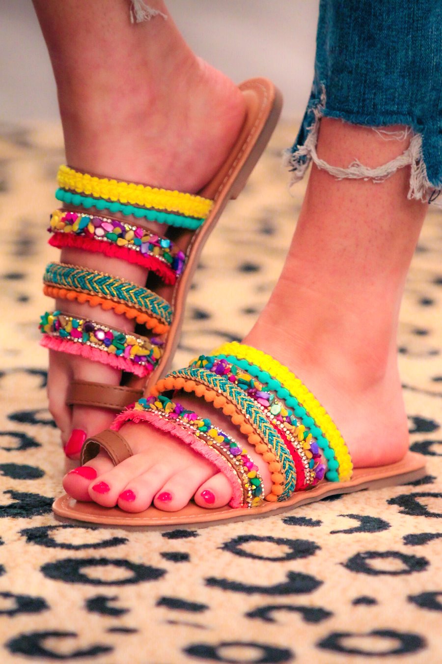 Lynden Strappy Slide Sandals - Jess Lea Boutique