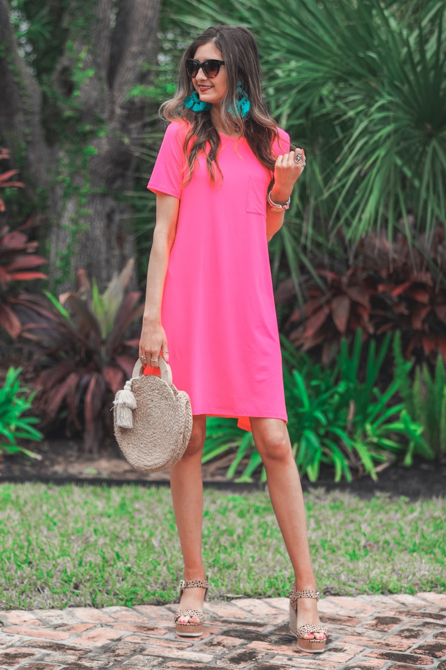 Neon pink sales summer dress