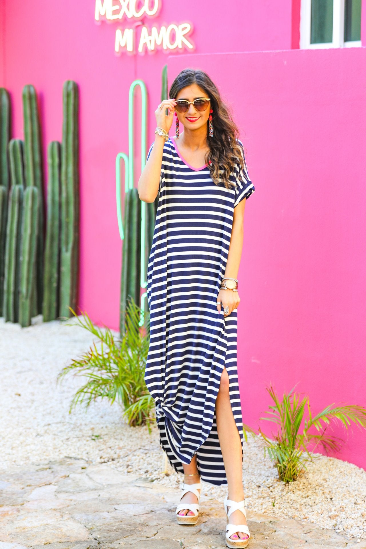 Madeline Striped Maxi Dress - Jess Lea Boutique