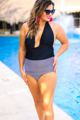 Make A Splash Halter Swimsuit - Jess Lea Boutique