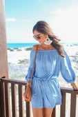 Malibu Off The Shoulder Romper - Jess Lea Boutique