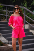 Malibu Off The Shoulder Romper - Jess Lea Boutique