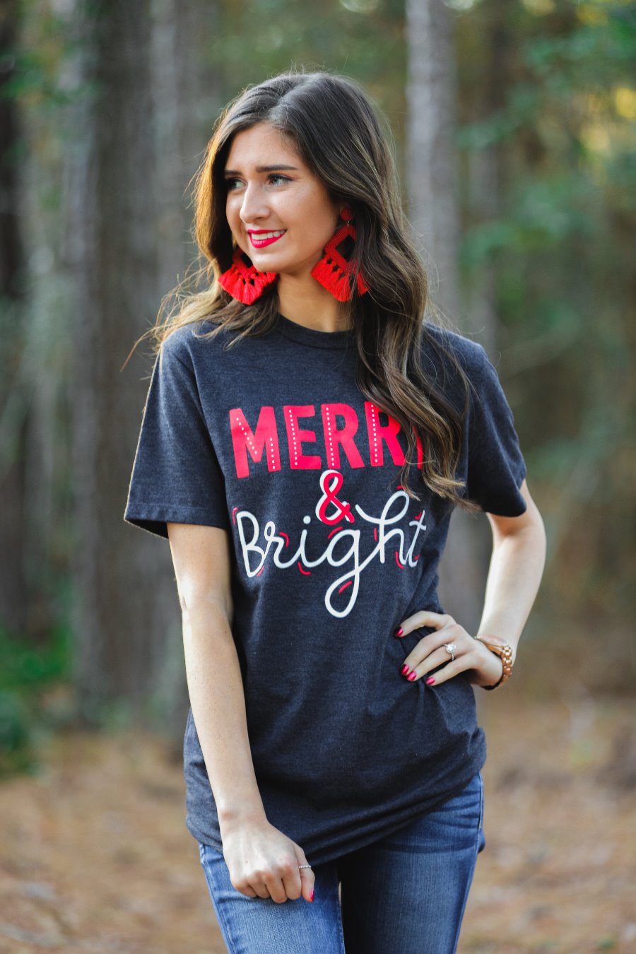 Merry & Bright Graphic Tee - Jess Lea Boutique