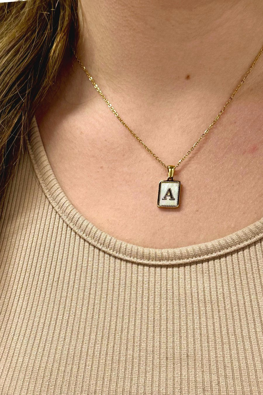 Pearly Initial Necklace