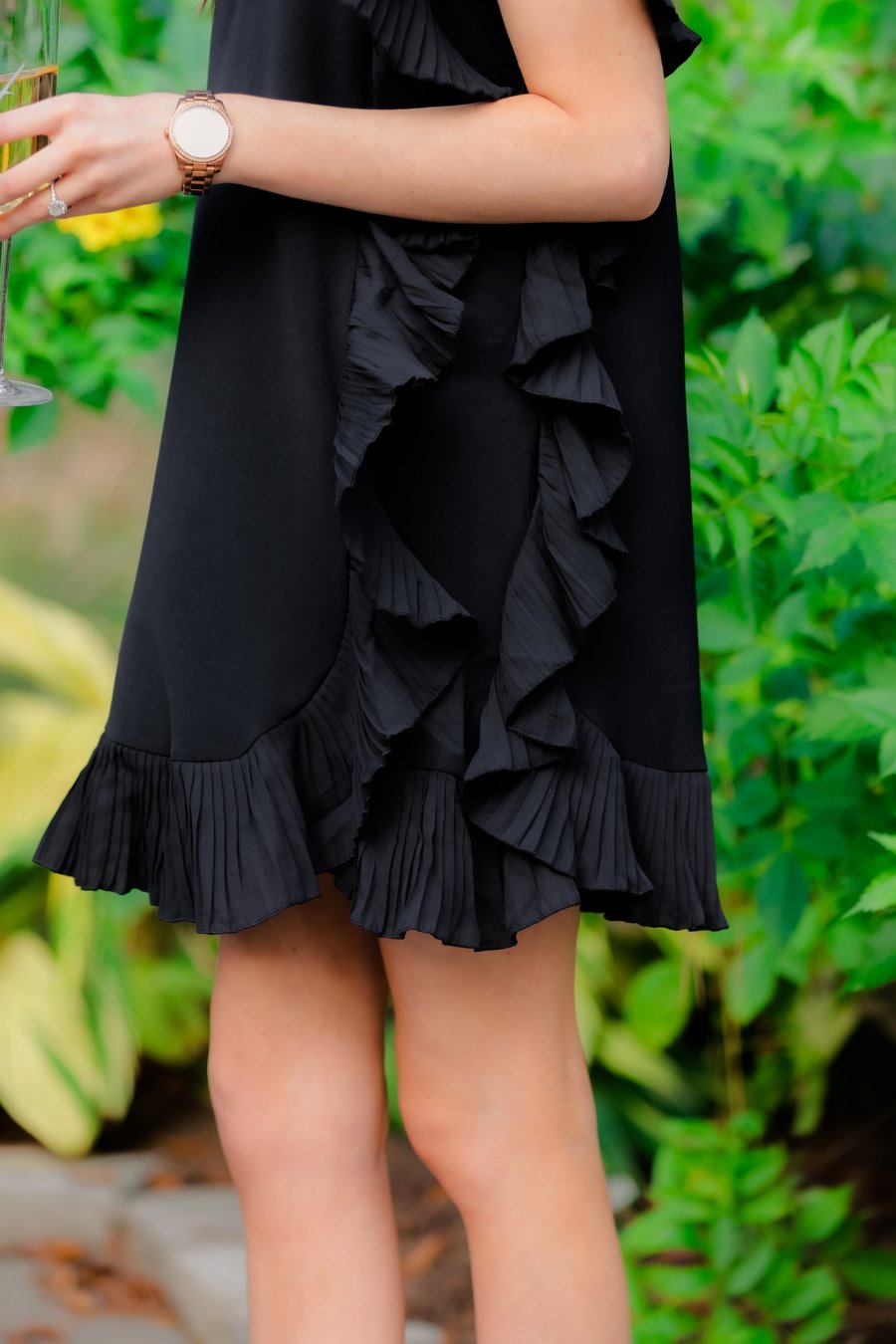 Nellie Black Ruffle Dress