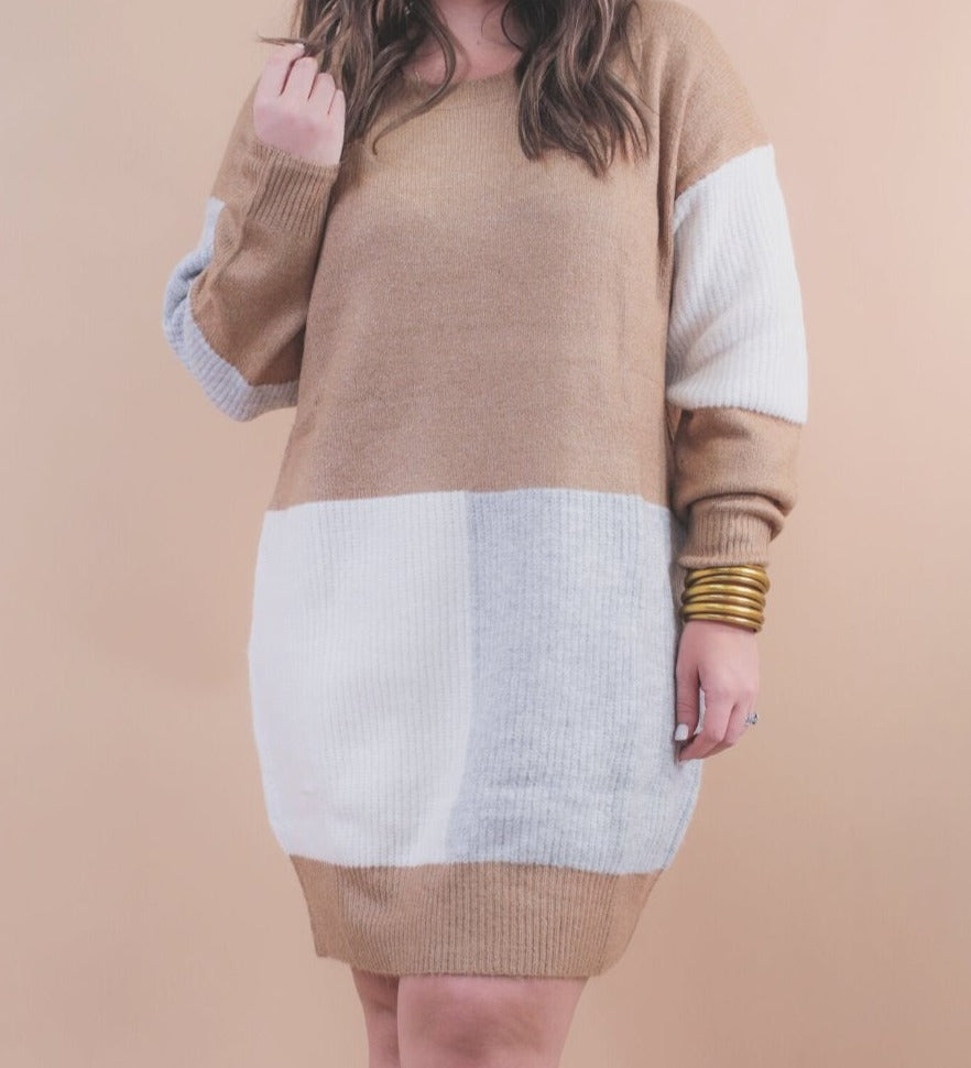 Nolan Color Block Sweater Dress